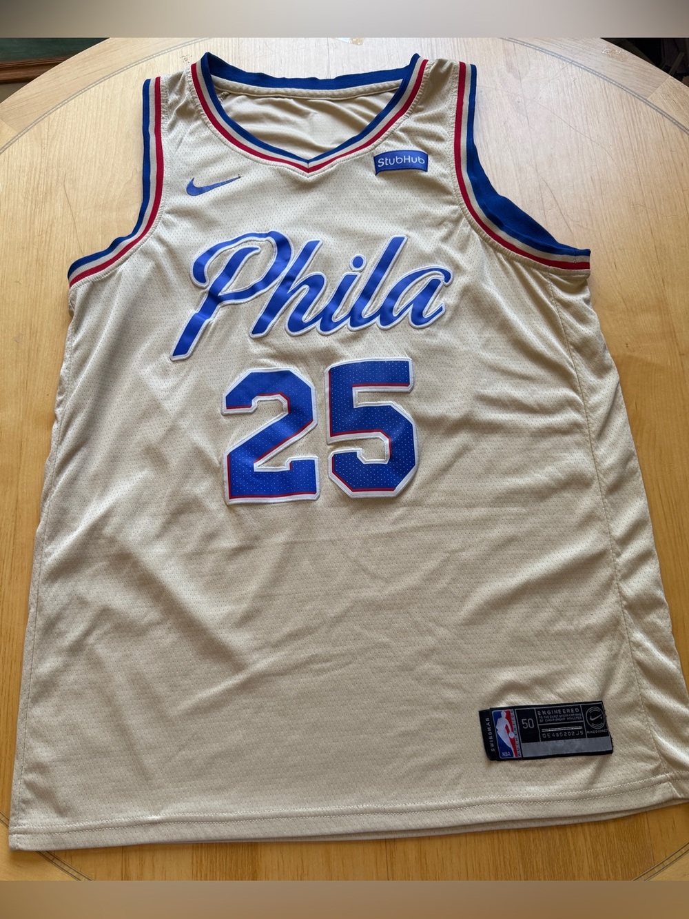 Nike Philadelphia 76ers Ben Simmons #25 City Edition Jersey XL 50 Cream